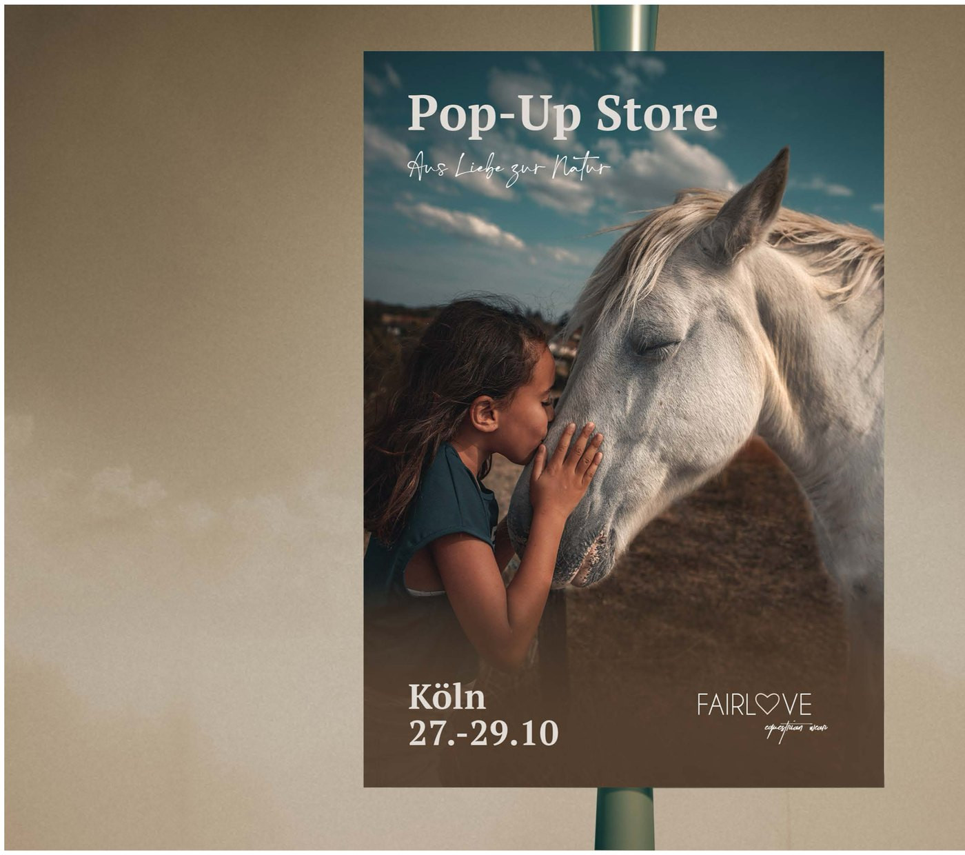 Plakat für einen Pop-up-Store