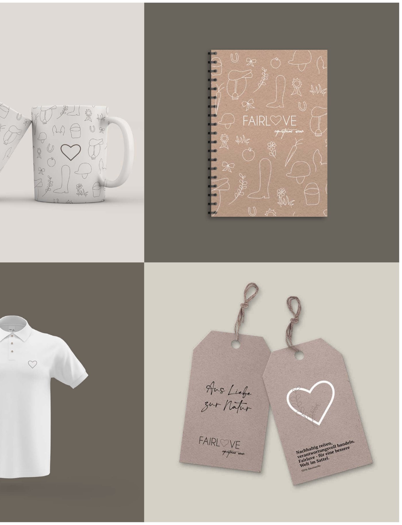 Merchandise: Tasse, Notizbuch, Shirt, Anhänger