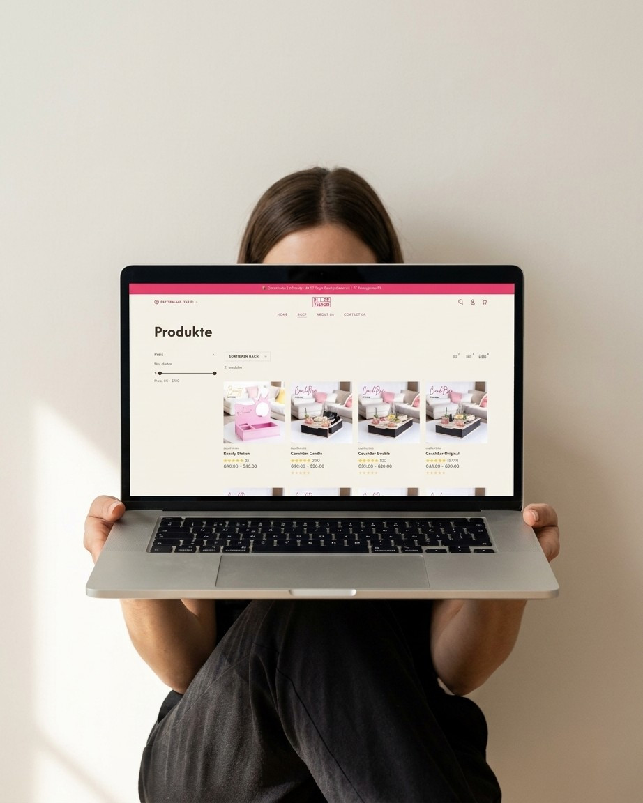 Website-Entwurf auf einem Tablet