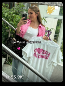 Reel: Shirt mit Aufdruck zur EM